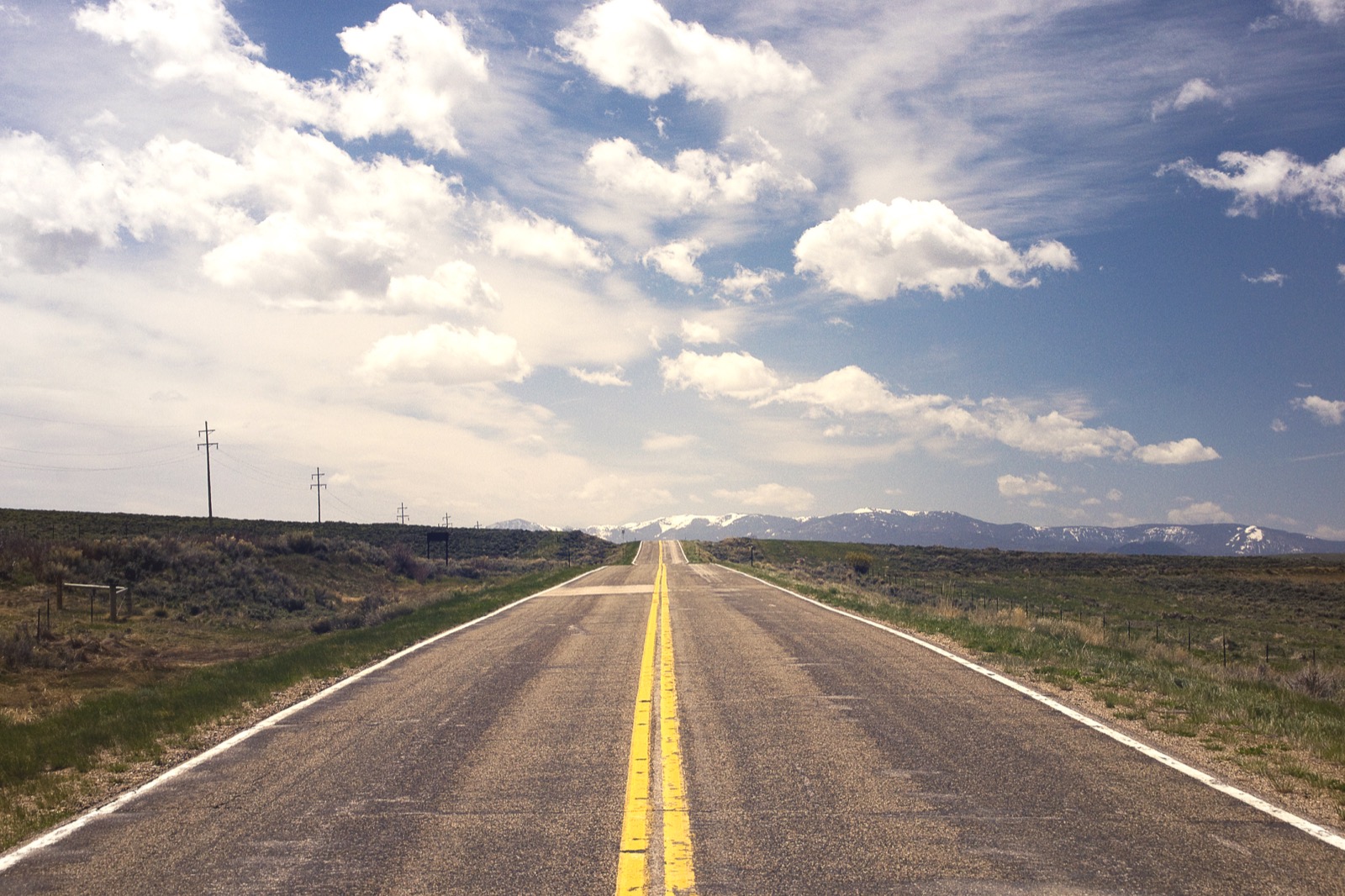 Straight road
